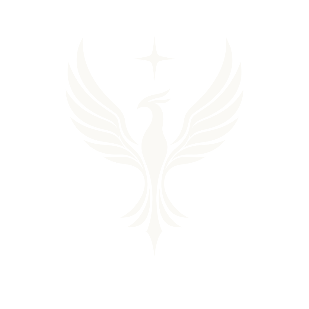 Fyronyx phoenix and north star, reverse mark on blue-black